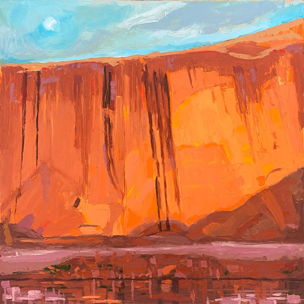 Lake Powell oil painting commission texture