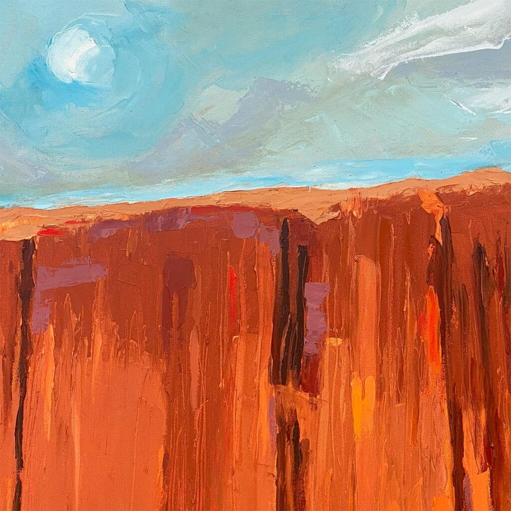 Lake Powell oil painting commission texture