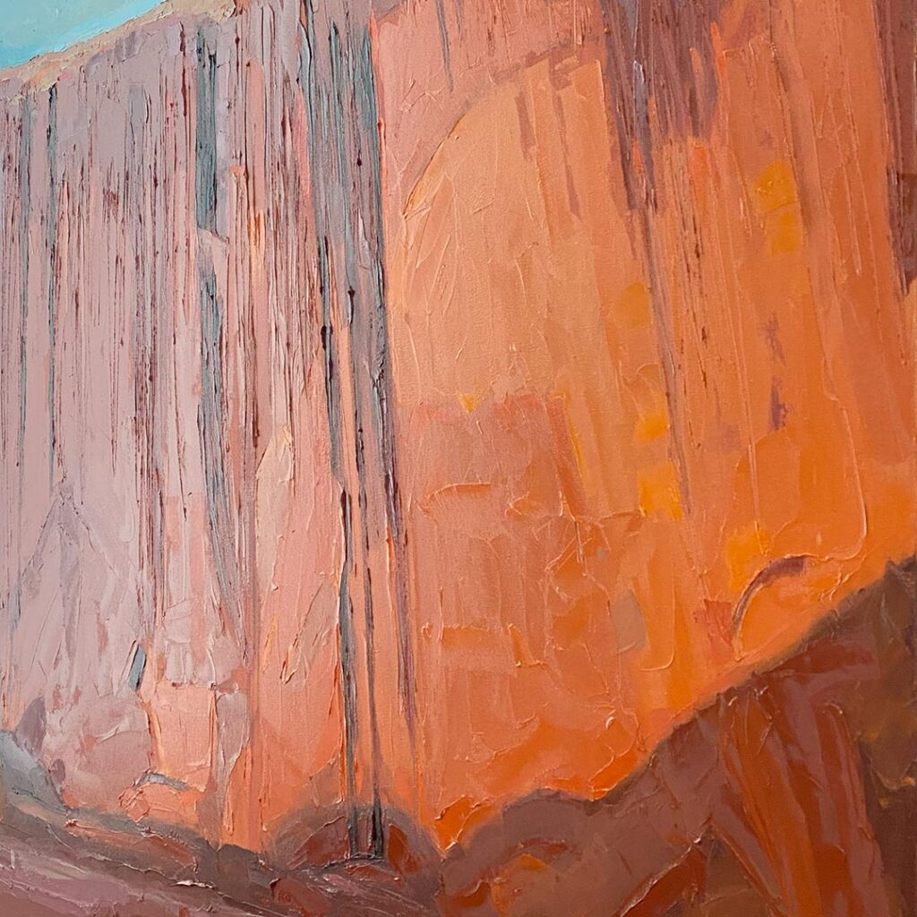 Lake Powell oil painting commission texture